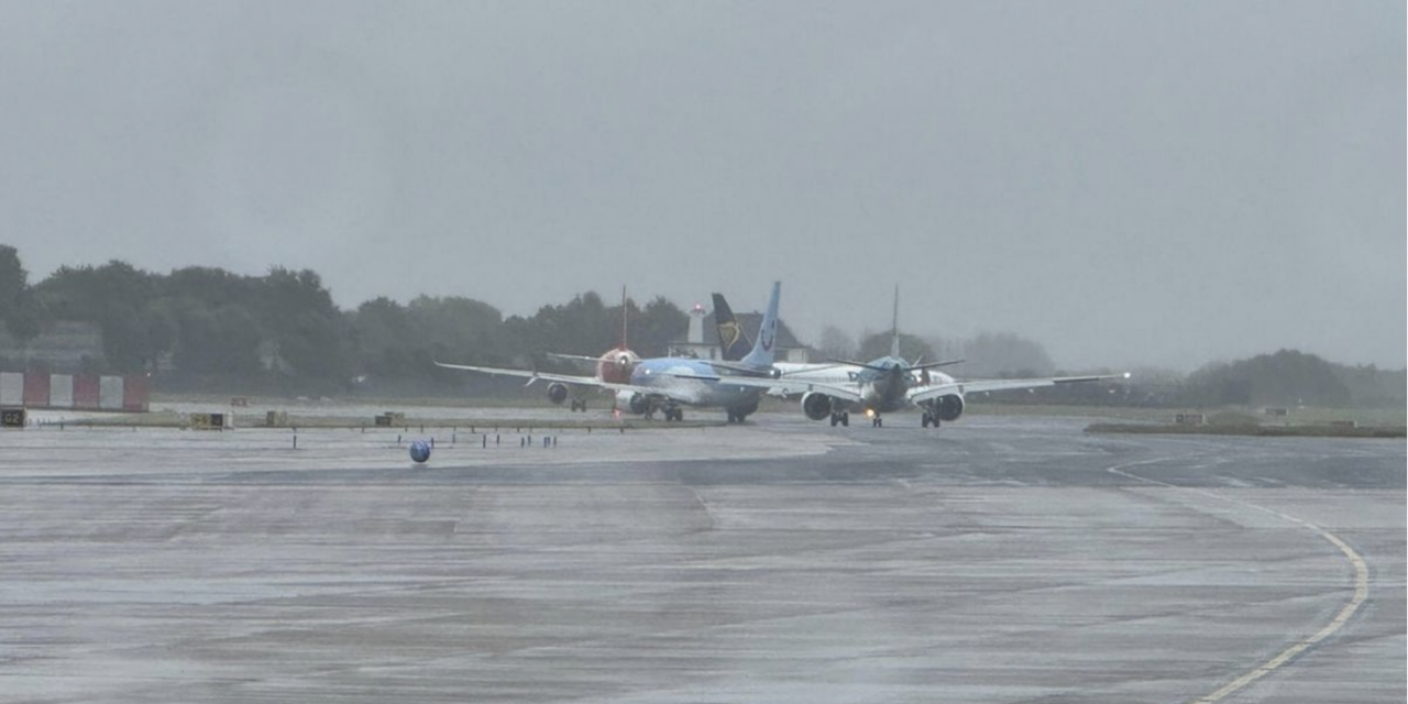 Mysterious blue orb spotted at Manchester Airport